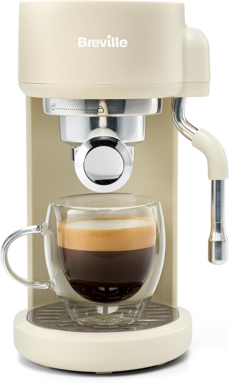 Breville Pixl Compact Espresso Maker, Oat, VCF196