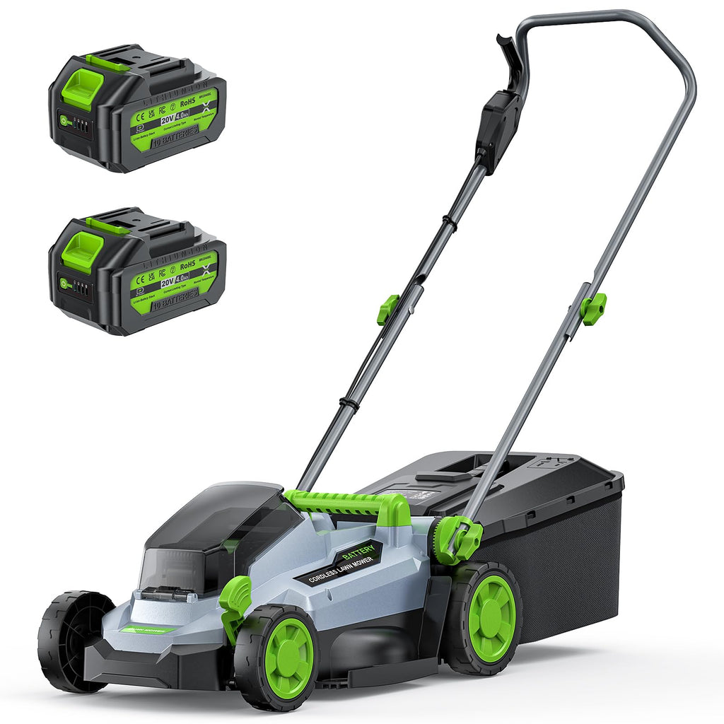 ETOOLAB 40V Cordless Lawnmower, 34cm Cut, Brushless, For Medium Gardens