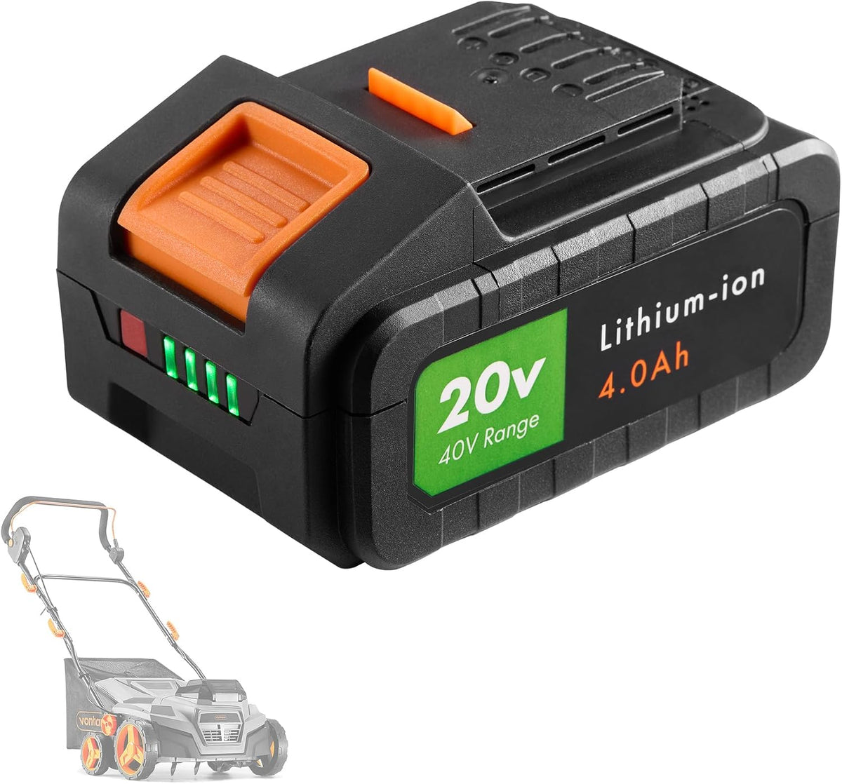 VonHaus 20V 4Ah Battery for Cordless Scarifier 40V – Spare Replacement Part