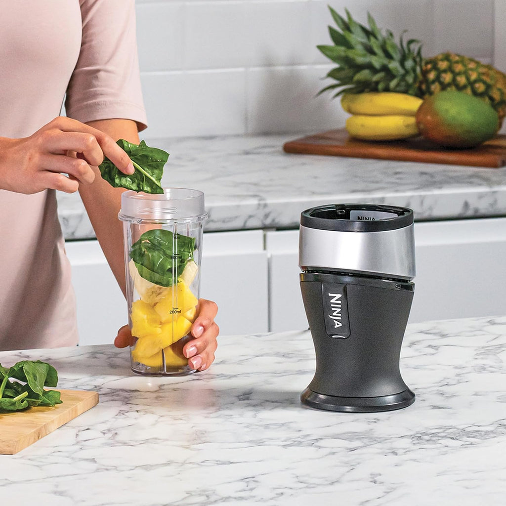 Ninja 700W Slim Blender & Smoothie Maker, Silver/Black QB3001UKS