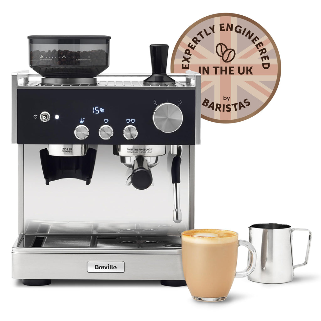 Breville Barista Sense Espresso Machine | Bean to Cup Coffee Maker with Integrated Coffee Grinder & Milk Frother | TempSense Steam Wand | 15 Bar Italian Pump | Black [VCF187]