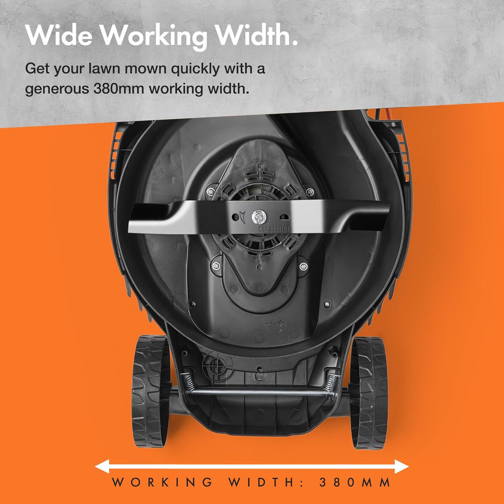 VonHaus Lawnmower Corded 1600W – 42L Box, 10m Cable