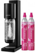 Sodastream FRESH Sparkling Water Maker Black Starter Kit, 2 CO2 & 1L Bottle
