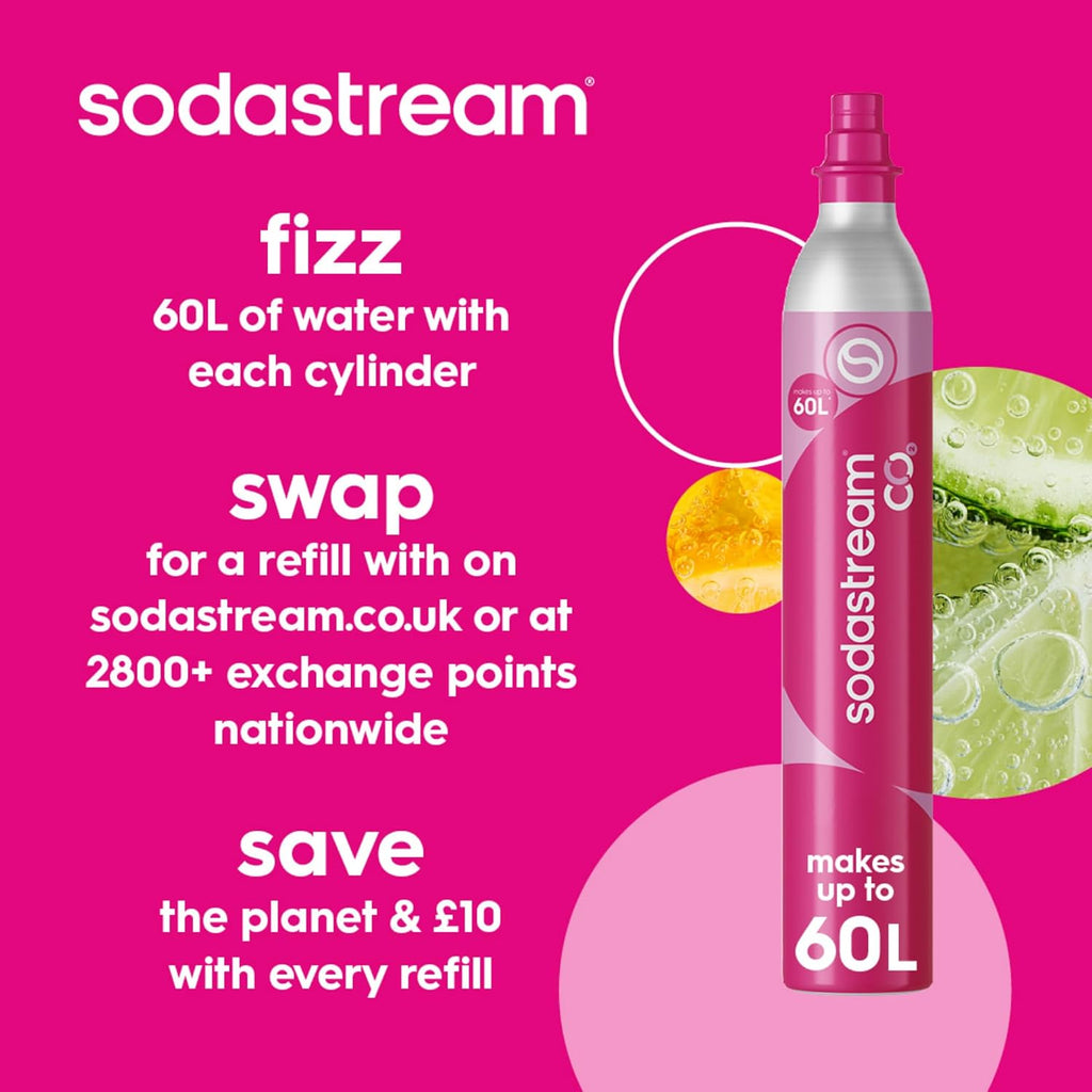 SodaStream Duo Sparkling Water Maker, Sparkling Water Machine & 2x 1L Fizzy Water Bottles, Retro Drinks Maker w. BPA-Free Water Bottle, Glass Carafe & Gas Bottle for Home Carbonated Water - Black