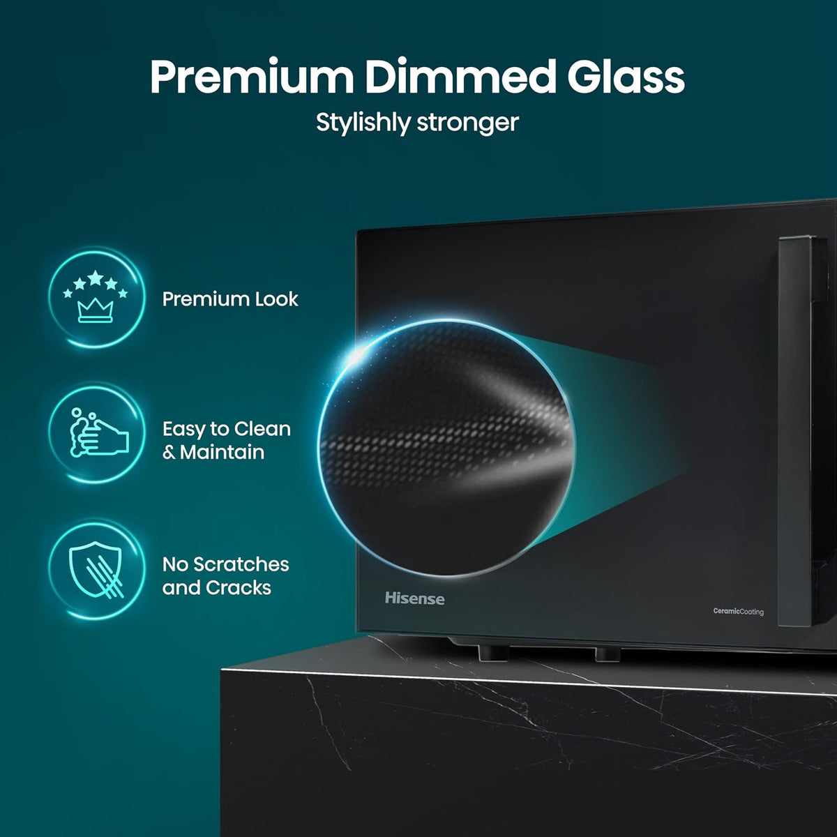 Hisense 700 Watts 20 Litre Inverter Microwave Oven H20MOBP1HIUK Black, Automatic Defrost, 5 power levels, Easy Clean, H24.1 x W43.4 x D32.9 cm Freestanding