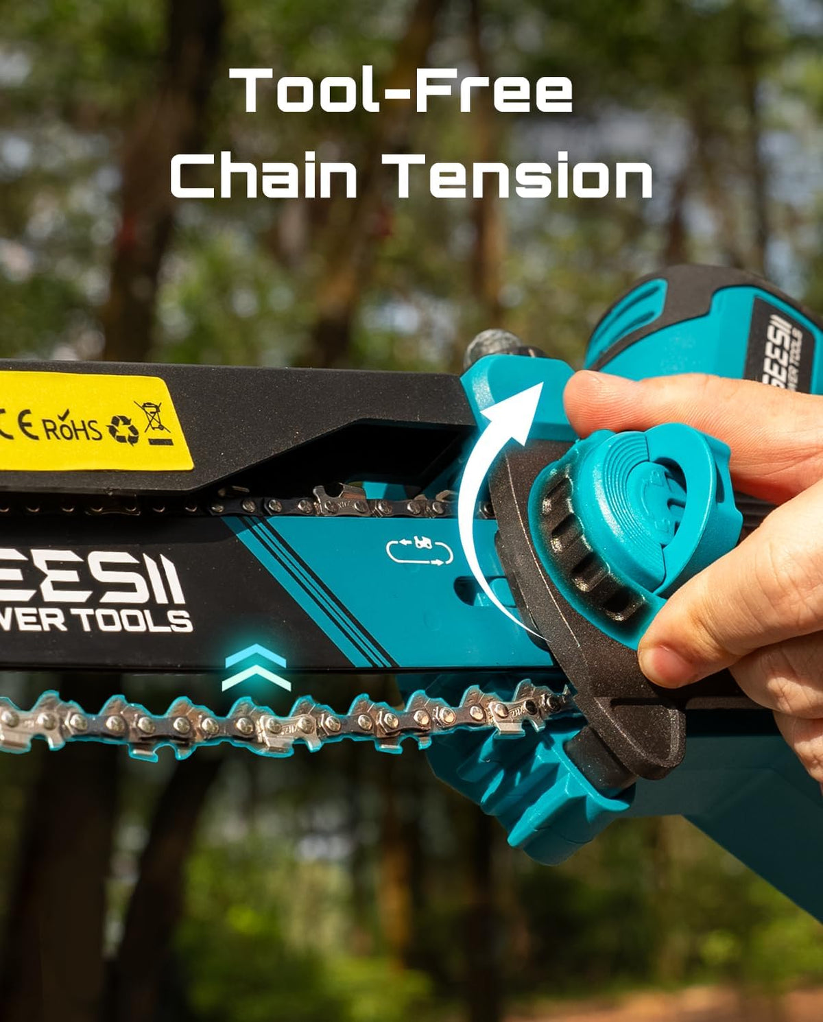 SEESII Mini Chainsaw 8 Inch & 6 Inch, Brushless, 2x4000mAh Batteries