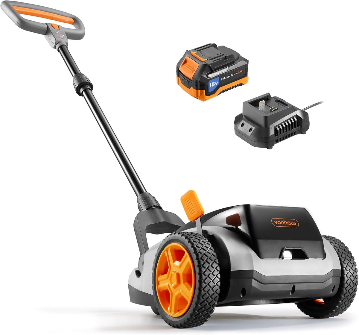 VonHaus Cordless Lawnmower 18V – w/Battery & Charger, Brushless Motor