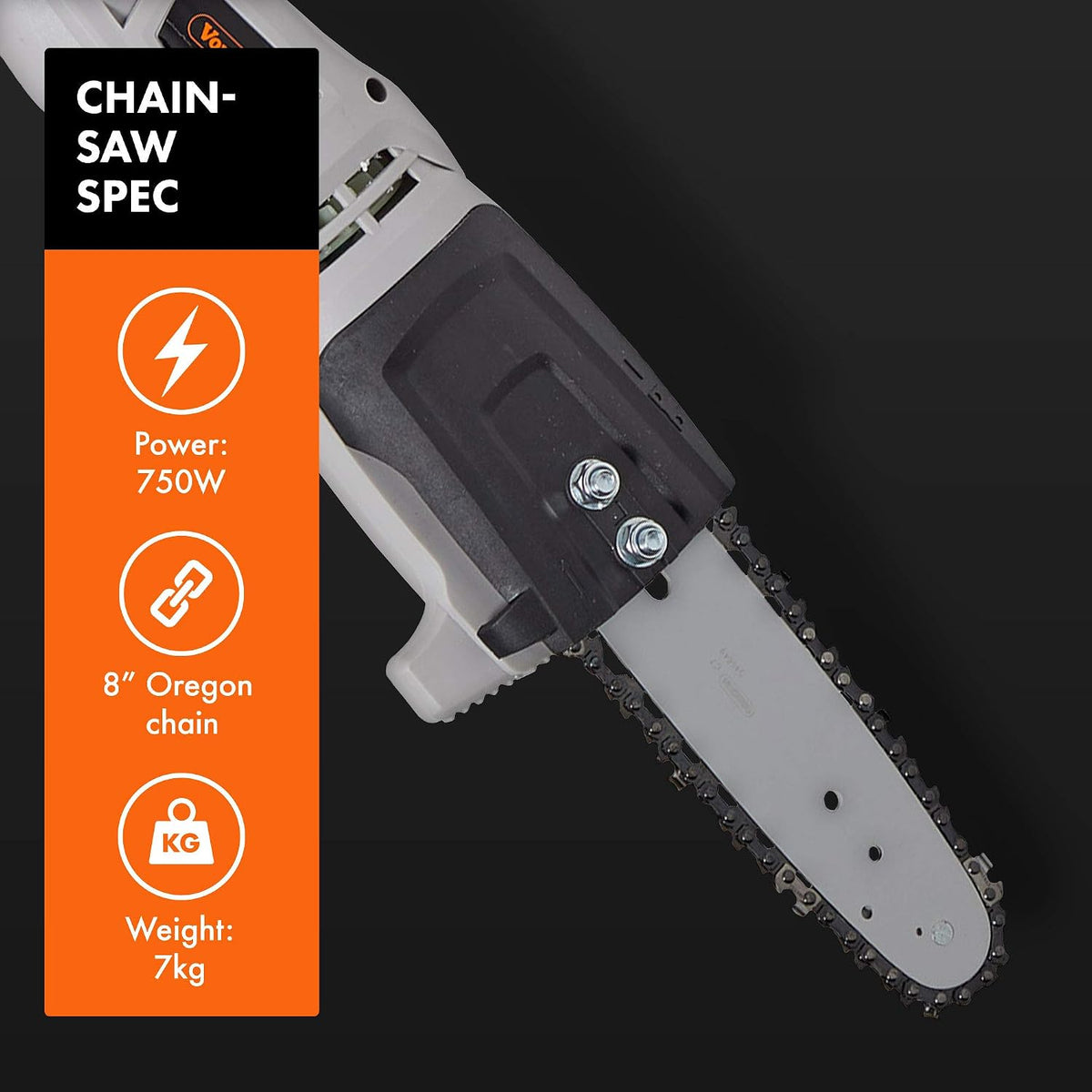 VonHaus Pole Hedge Trimmer & Chainsaw 2 in 1 750W – Corded Electric Extendable Reach 2.4m Cutter for Hedges, Bushes, Branches, Shrubs, Twigs – Comes with Blade Cover, 10m Cable, Harness & More