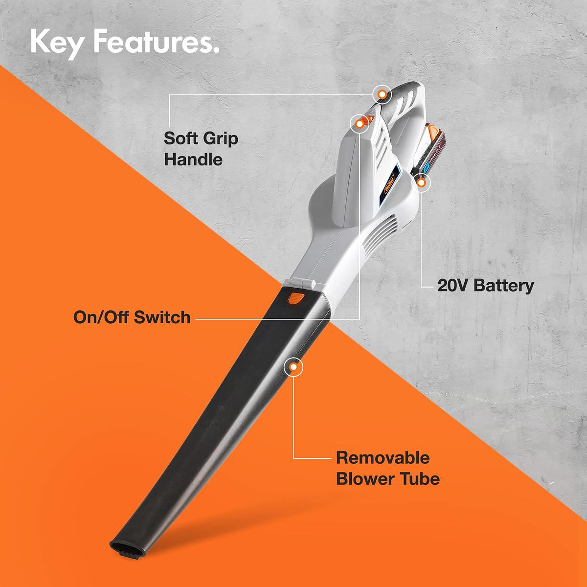 VonHaus Leaf Blower Cordless 20V – w/Battery & Charger, G-Series