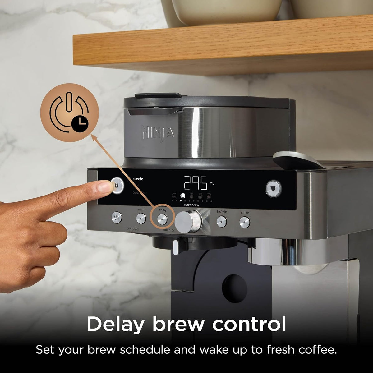 Ninja Prestige Filter Coffee & Pod Capsule Machine, Gunmetal CFN802UKGM