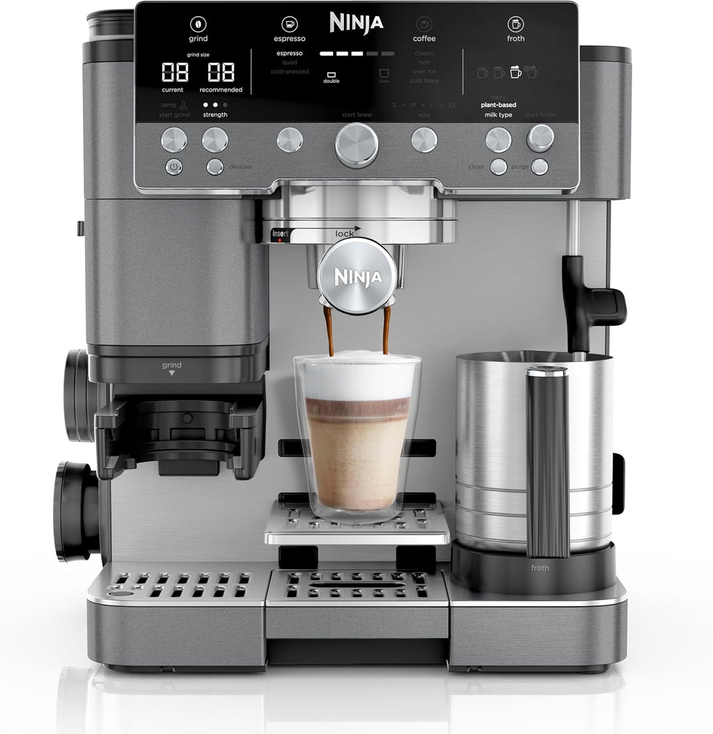 Ninja Luxe Premier 3-in-1 Coffee Machine, Gunmetal ES601UKGM