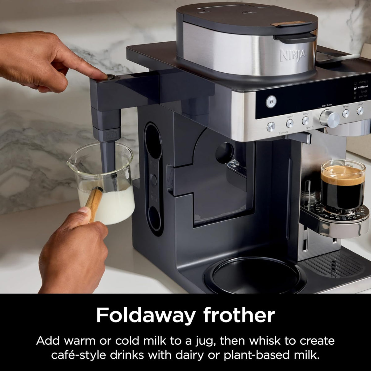 Ninja Prestige 2-in-1 Filter Coffee and Pod Capsule Machine, Black CFN802UK