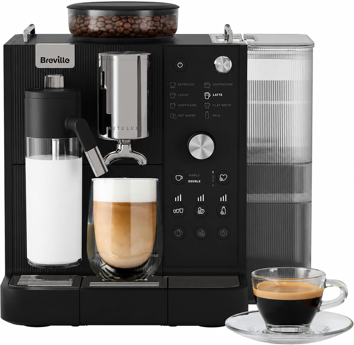 Breville Prima Latte AutoLuxe Espresso Maker, Black (VCF195)