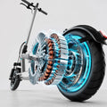 QnQ Electric Scooter, Electric Scooters Adult, 8.5”Solid Tires, 20-25km Range & Max 25km/h, 3 Speed Mode, Foldable Electric Scooters with APP, Double Braking System for Adults and Teens