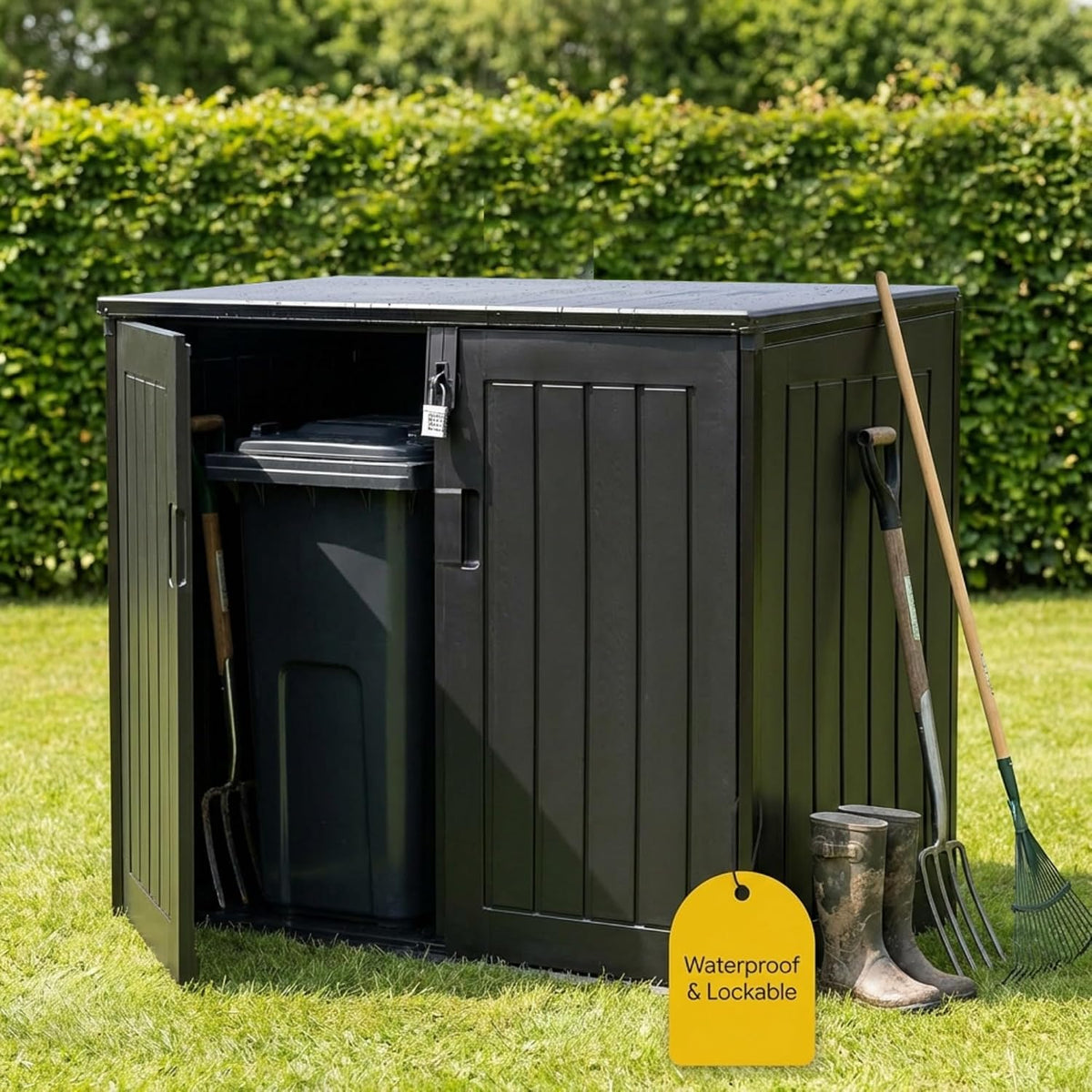 Olsen & Smith 775L Waterproof Lockable Outdoor Garden Storage Shed & Box