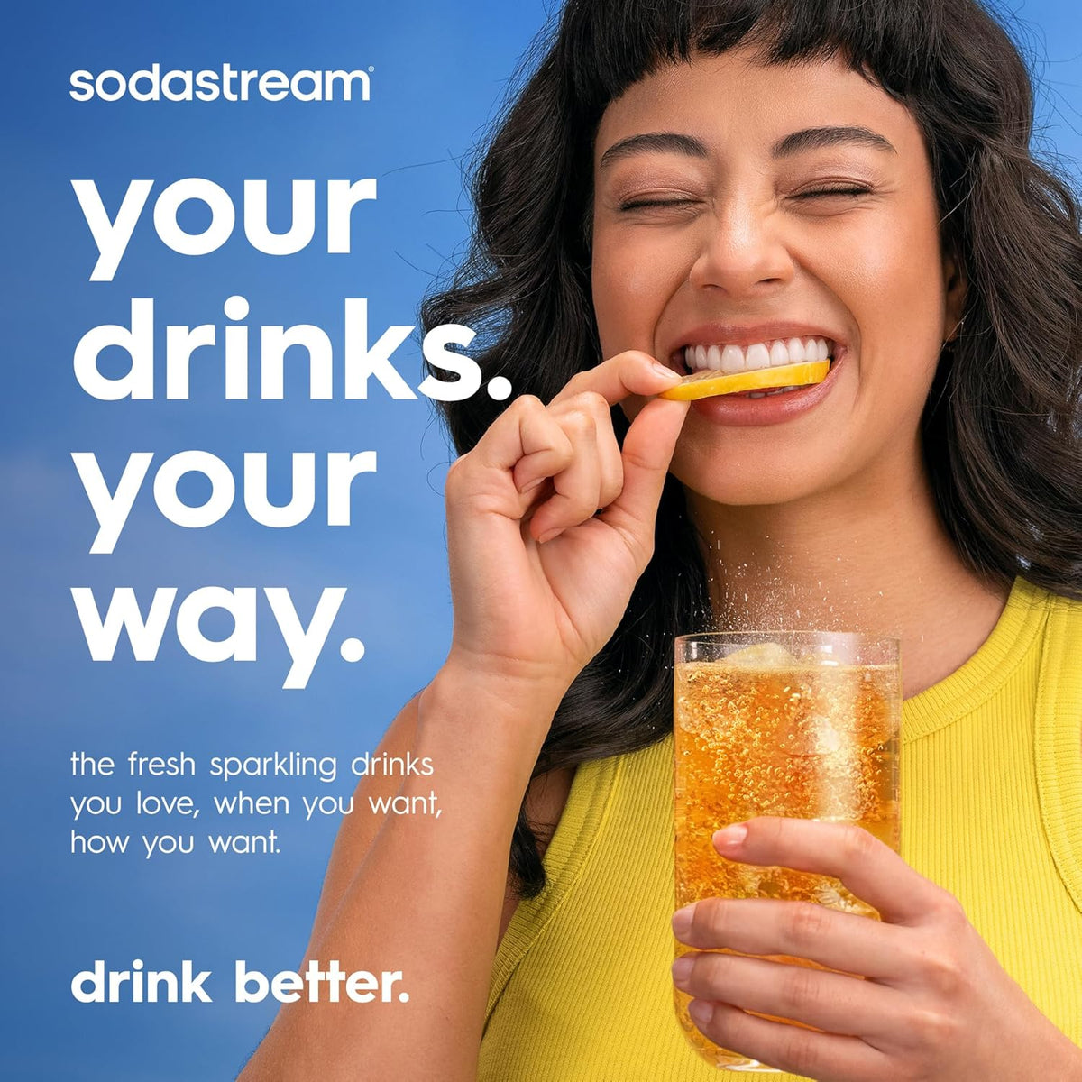SodaStream TERRA Sparkling Water Maker, Soda Stream Machine Starter Kit with 1 CO2 Quick Connect 60L Gas Cylinder and 1 Reusable BPA Free Bottle, Make Pepsi at Home, Black