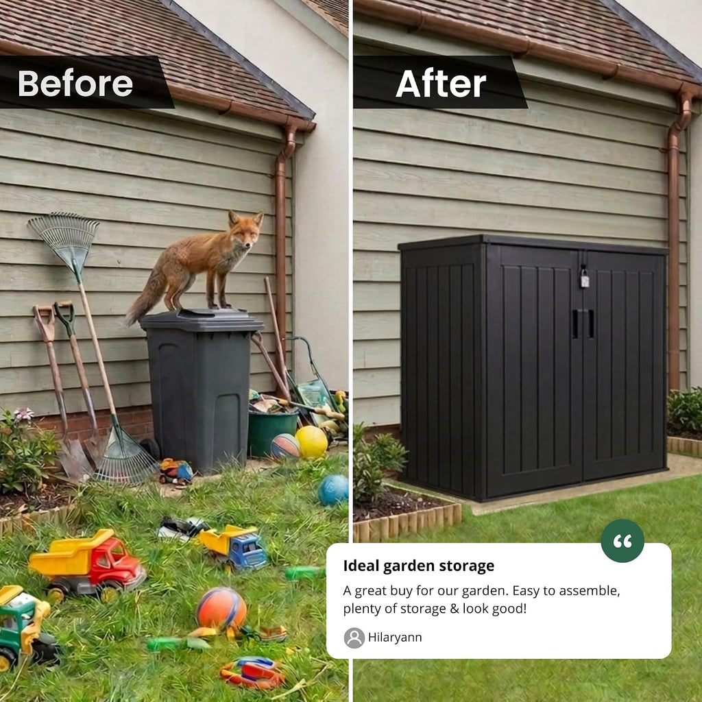 Olsen & Smith 775L Waterproof Lockable Outdoor Garden Storage Shed & Box