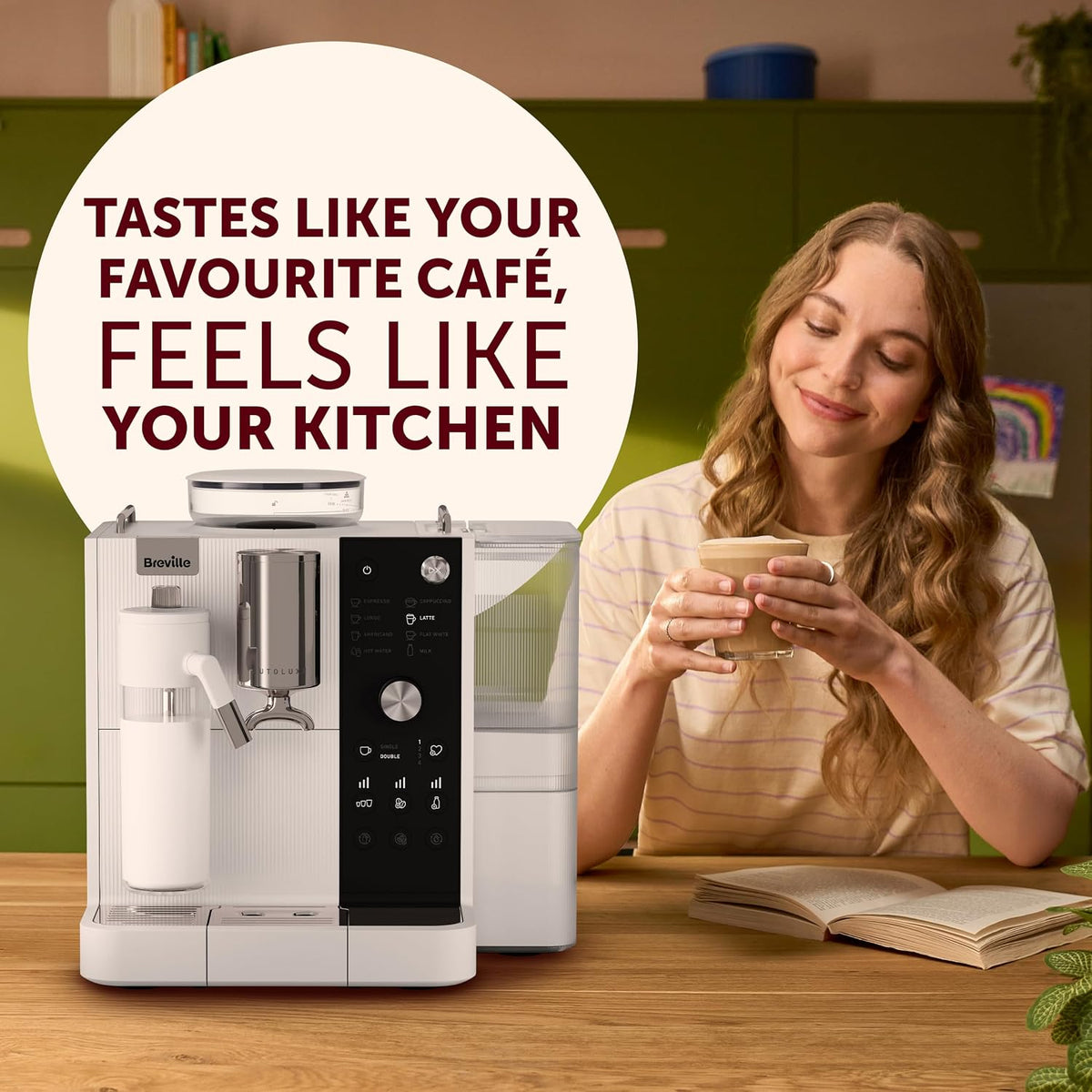Breville Prima Latte AutoLuxe Espresso Maker, White (VCF194)