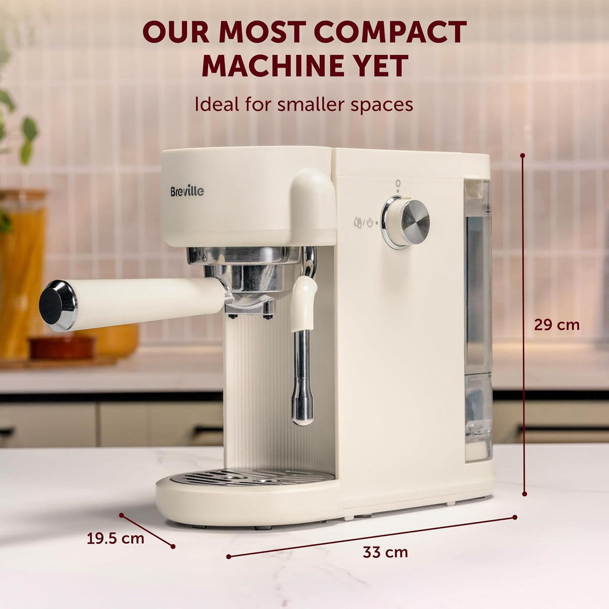 Breville Pixl Compact Espresso Maker, Oat, VCF196