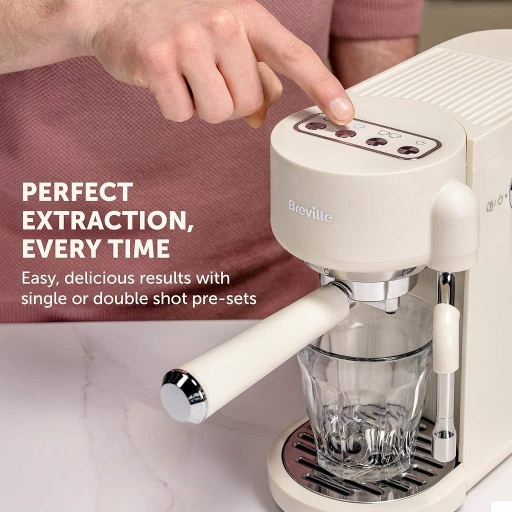Breville Pixl Compact Espresso Maker, Oat, VCF196