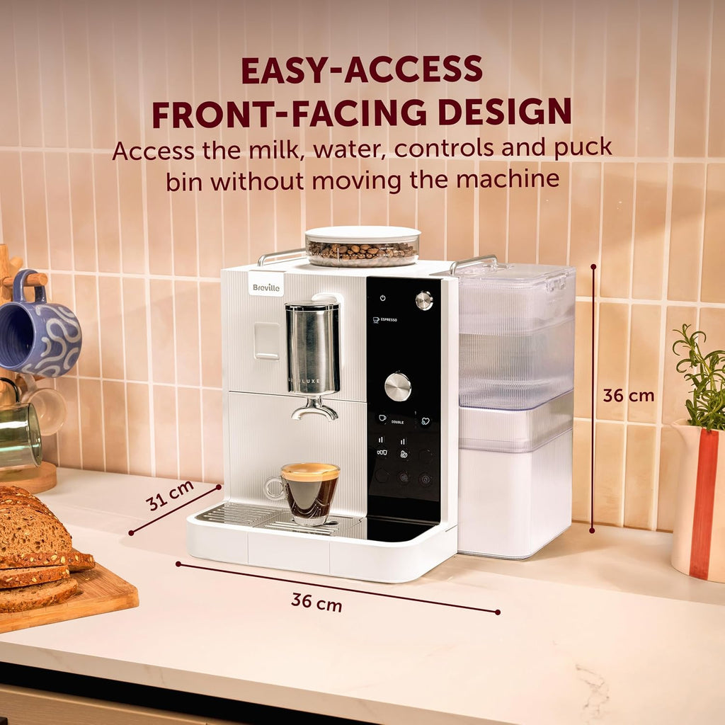 Breville Prima Latte AutoLuxe Espresso Maker, White (VCF194)