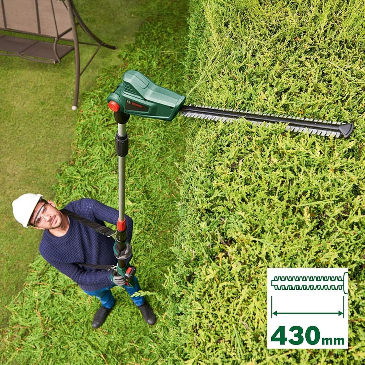 Bosch Cordless Telescopic Hedge Trimmer UniversalHedgePole 18 (Without Battery and Charger)