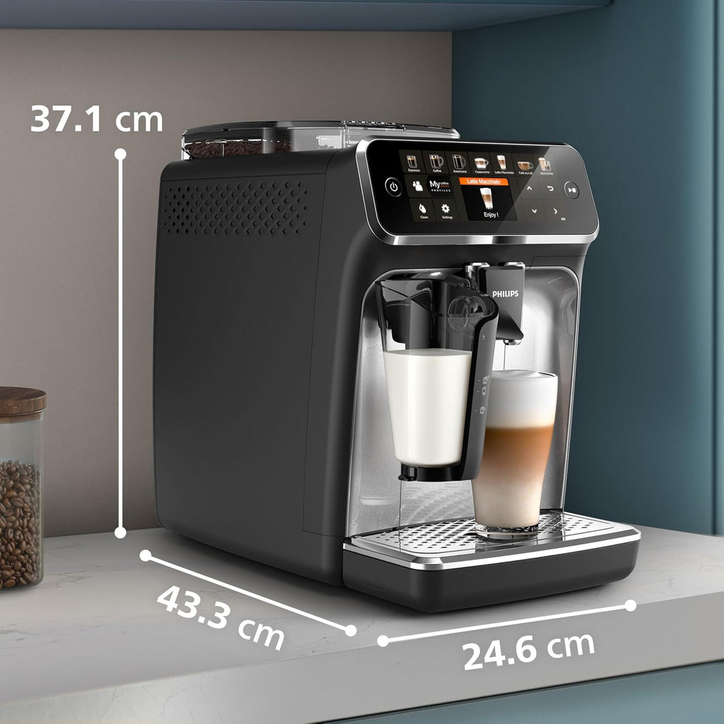 PHILIPS 5400 Series Bean to Cup Coffee Machine, LatteGo, 12 Drinks OneTouch