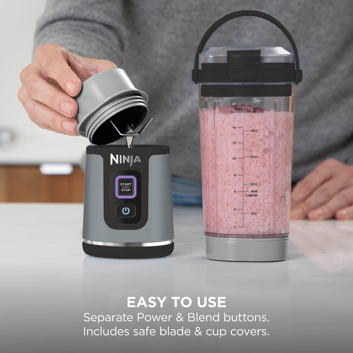 Ninja Blast 530ml Portable Blender, Leakproof Lid, Black, BC151UKBK