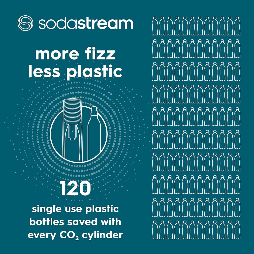 SodaStream - Terra Sparkling Water Maker starter bundle, Quick Connect CO2 System, Includes 60L Gas Cylinder, 1 x 440ml Pepsi Max, BPA-Free 1L Bottle, Eco-Friendly & Reduces Plastic Waste, Black