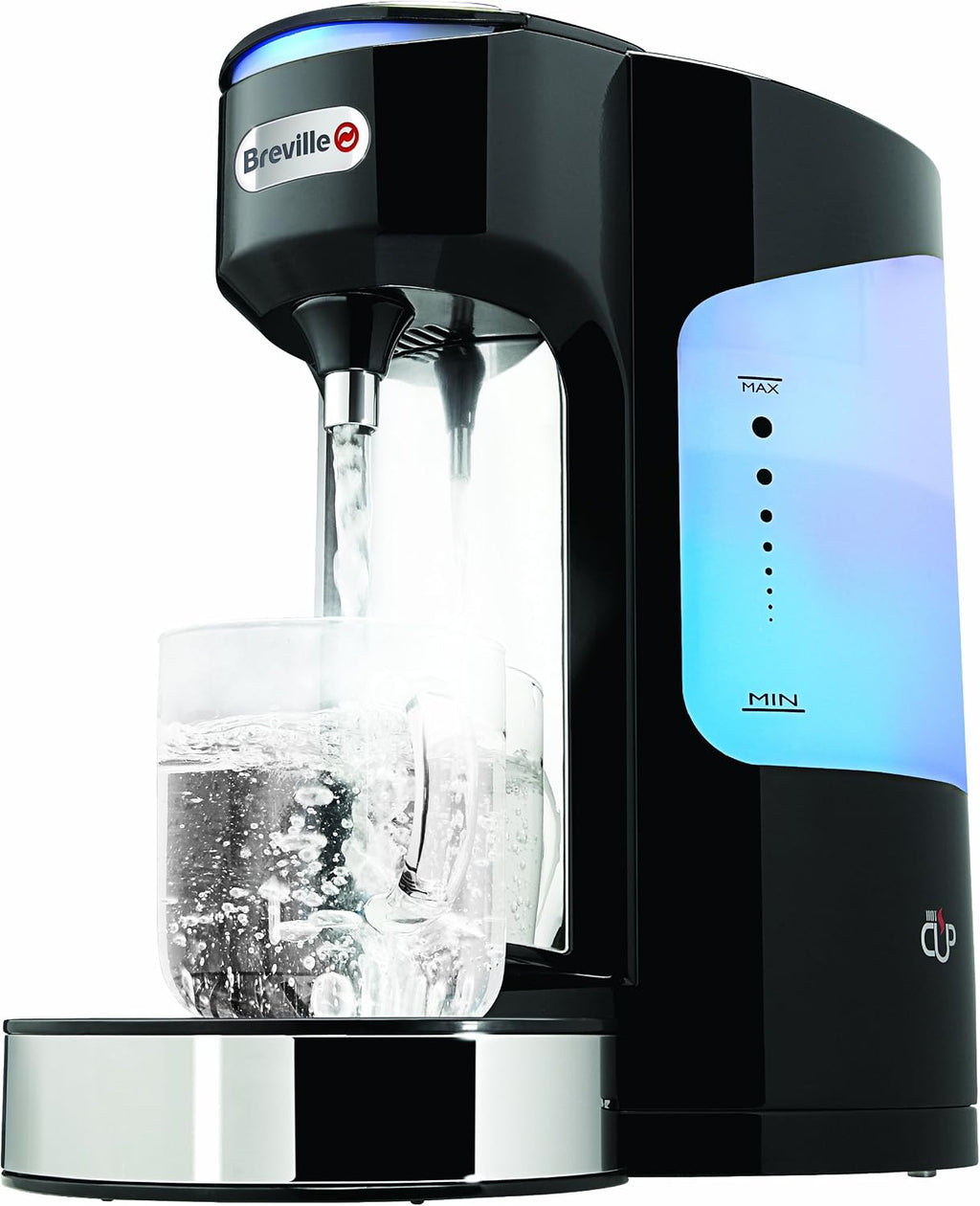 Breville HotCup Hot Water Dispenser | 2.0L with 3kW Fast Boil & Variable Dispense | Energy-efficient use | Gloss Black [VKJ318]