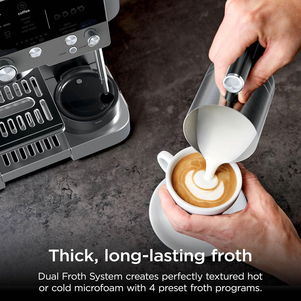Ninja Luxe Premier 3-in-1 Coffee Machine, Gunmetal ES601UKGM