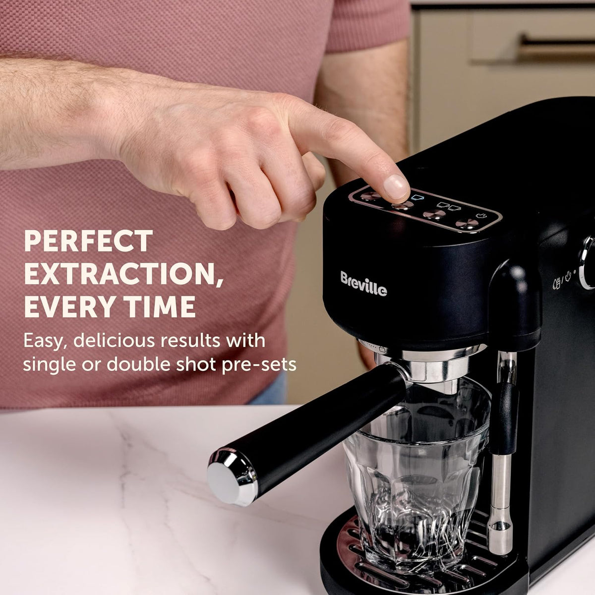 Breville Pixl Compact Espresso Maker, Black, VCF193