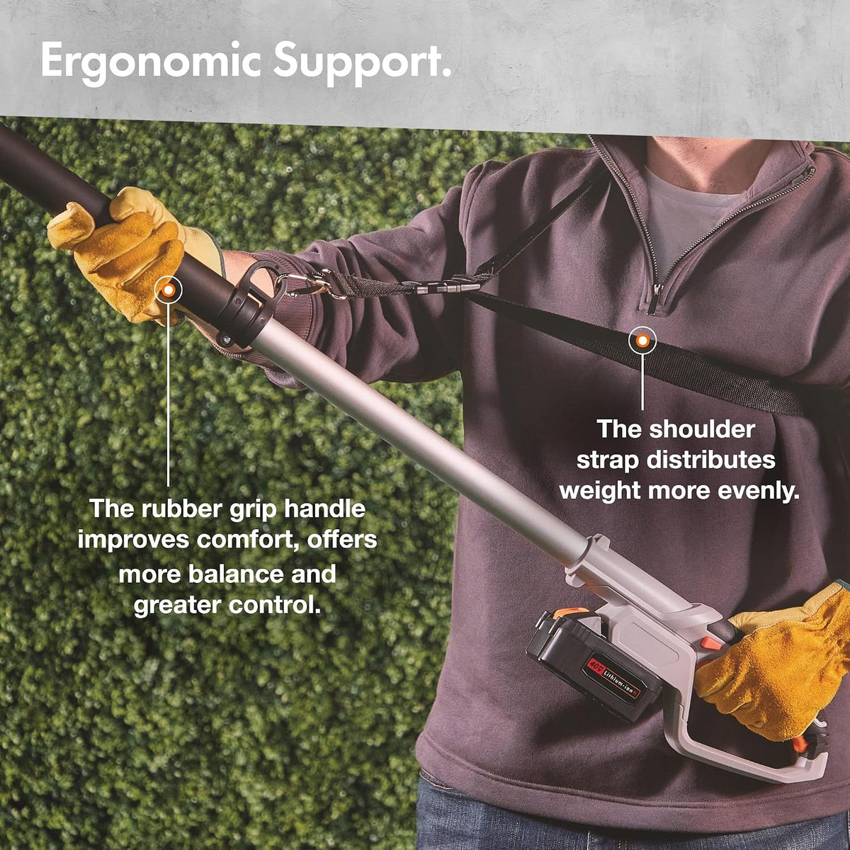 VonHaus Pole Hedge Trimmer Cordless 40V – w/Battery & Charger, 45cm Blade