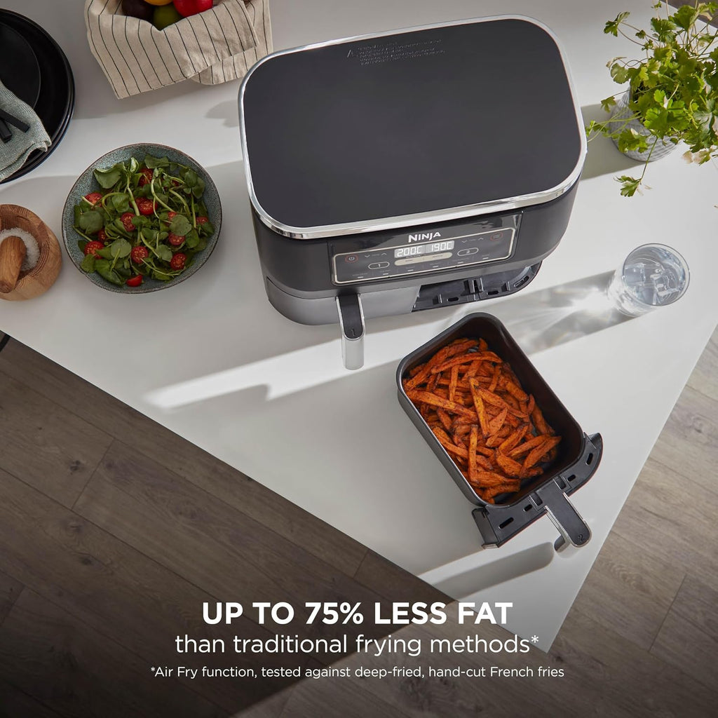 Ninja Foodi 6-in-1 Dual Zone 7.6L Air Fryer, 2 Drawers, Black AF300UK
