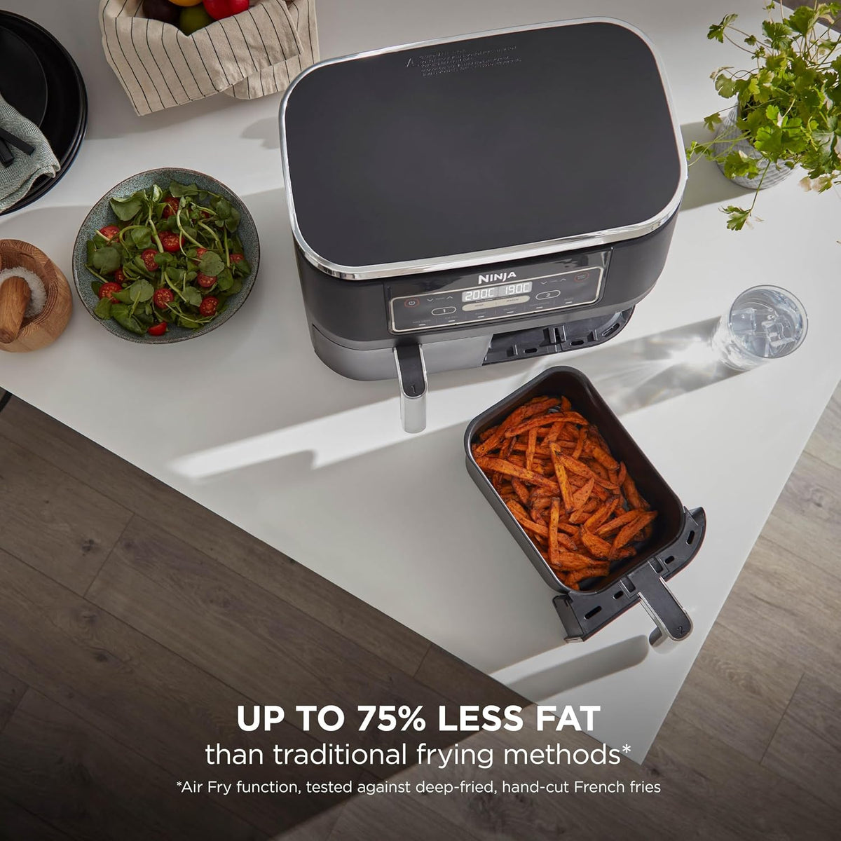 Ninja Foodi 6-in-1 Dual Zone 7.6L Air Fryer, 2 Drawers, Black AF300UK