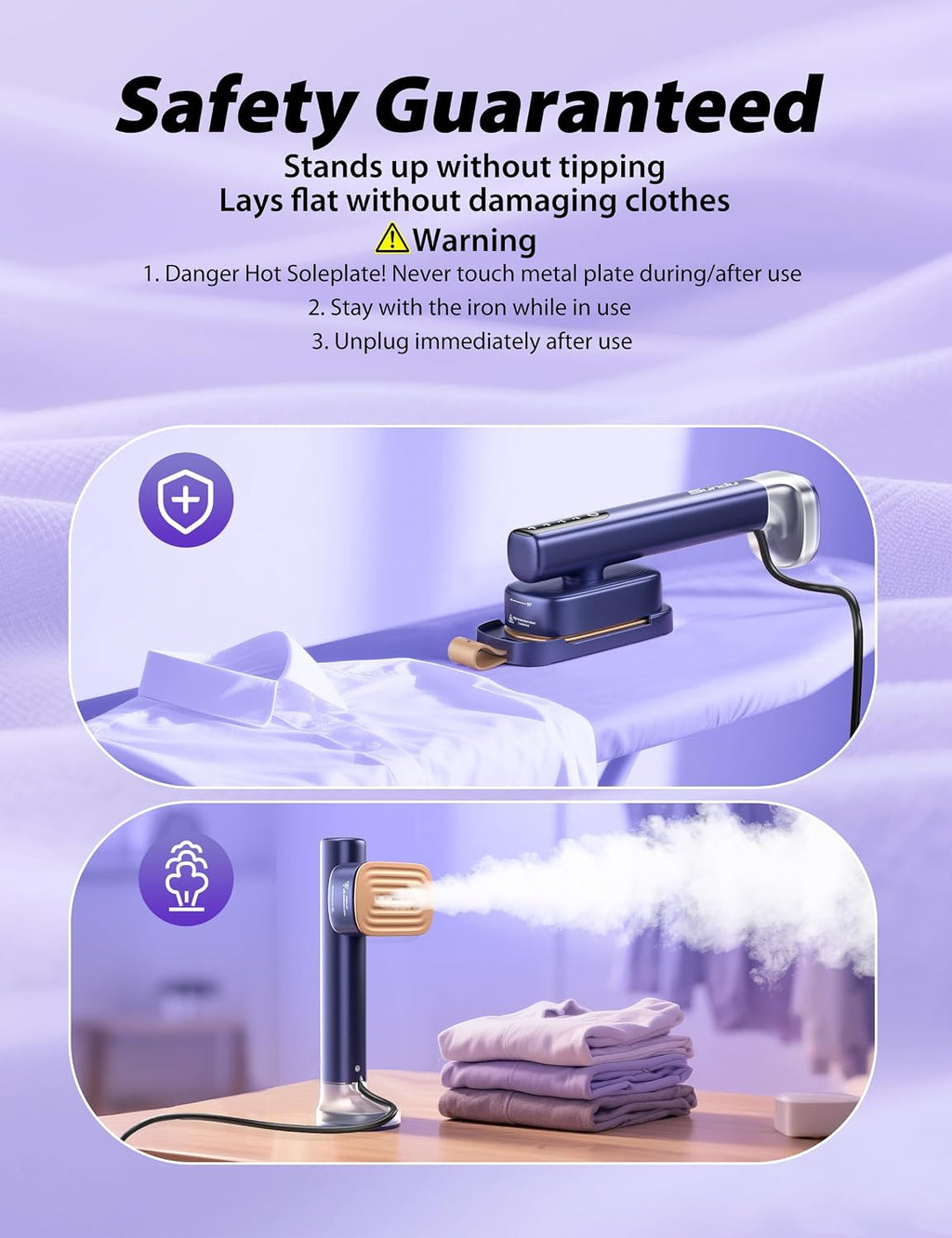 Sundu Steamer, 15s Heat-up, 180ml, Gloves, 35min for Travel & Home