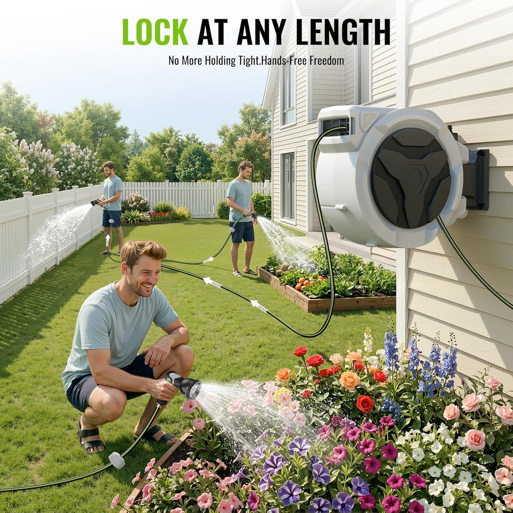 Retractable Garden Hose Reel 1/2 in x 100 ft