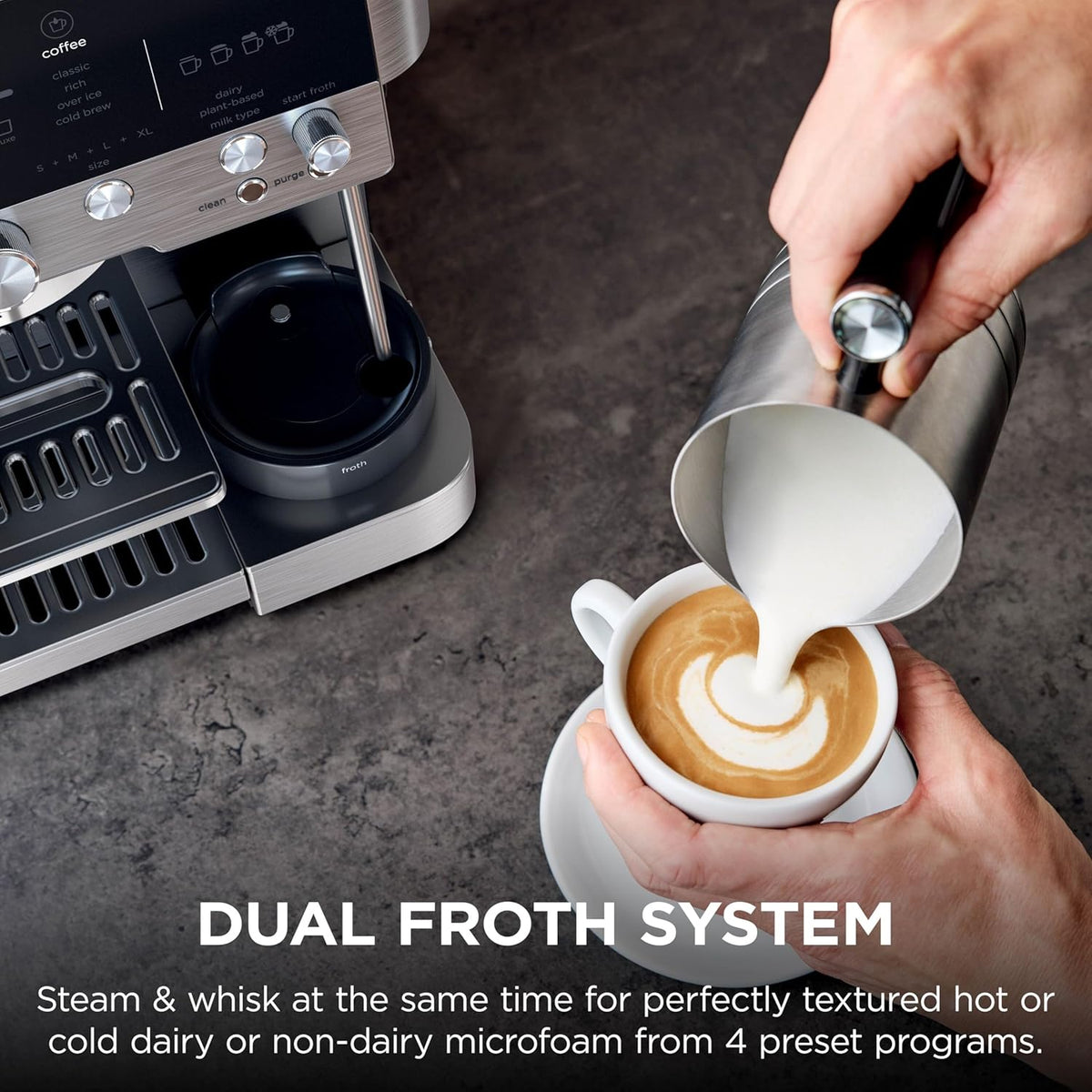 Ninja Luxe Premier 3-in-1 Coffee Machine, Silver ES601UK