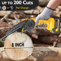 Mini Chainsaw Cordless 8000mAh 6-Inch Portable Electric Chainsaws with 2 Chains Small Chain Saws Handheld for Wood/Tree Cutting, Gardening Gift for Dad Husband Women Men