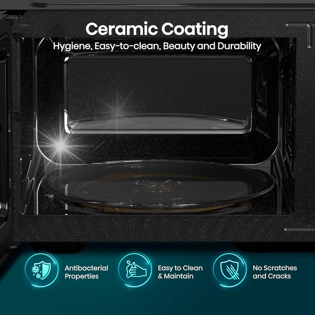 Hisense 700 Watts 20 Litre Inverter Microwave Oven H20MOBP1HIUK Black, Automatic Defrost, 5 power levels, Easy Clean, H24.1 x W43.4 x D32.9 cm Freestanding