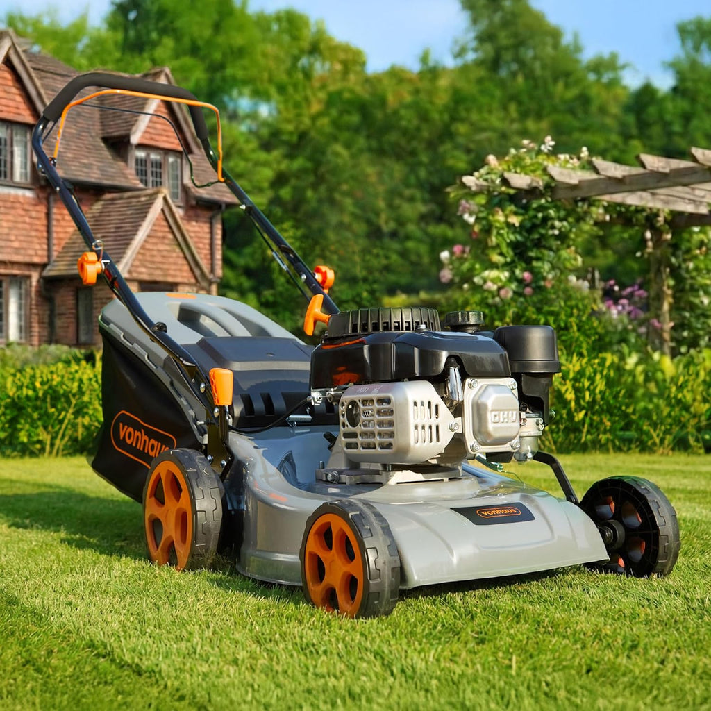 VonHaus Petrol Lawnmower 132cc – 40L Box, Self Propelled