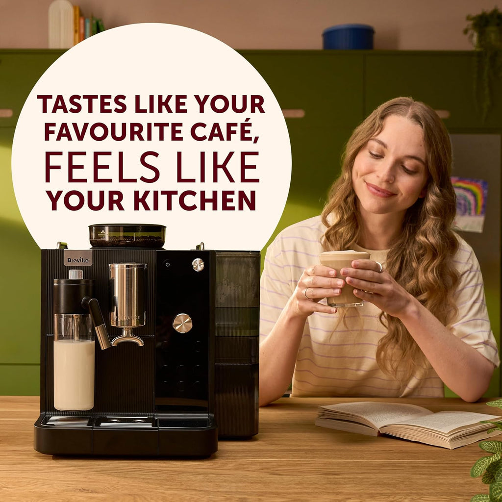 Breville Prima Latte AutoLuxe Espresso Maker, Black (VCF195)