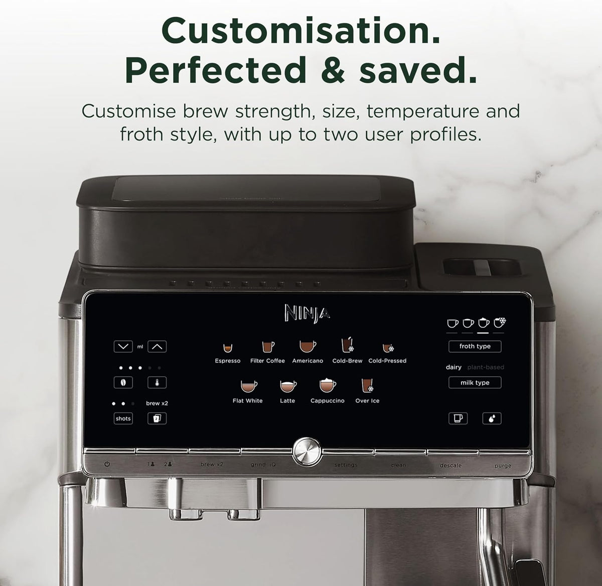 Ninja AutoBarista Automatic Espresso Machine, Silver AE1021UK