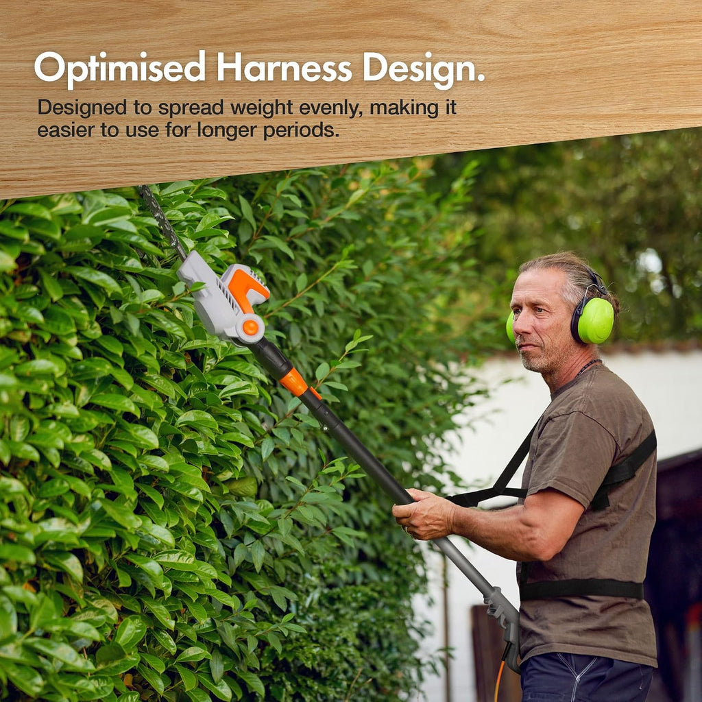 VonHaus Pole Hedge Trimmer Corded 500W – 10m Cable, Blade Cover, 45cm Blade