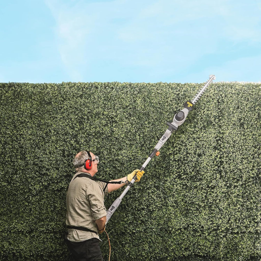 VonHaus Pole Hedge Trimmer Corded 600W – 10m Cable, Blade Cover, 45cm Blade