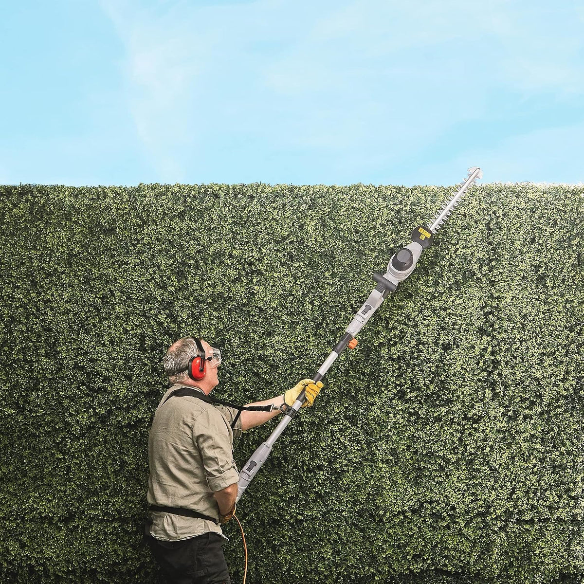 VonHaus Pole Hedge Trimmer Corded 600W – 10m Cable, Blade Cover, 45cm Blade