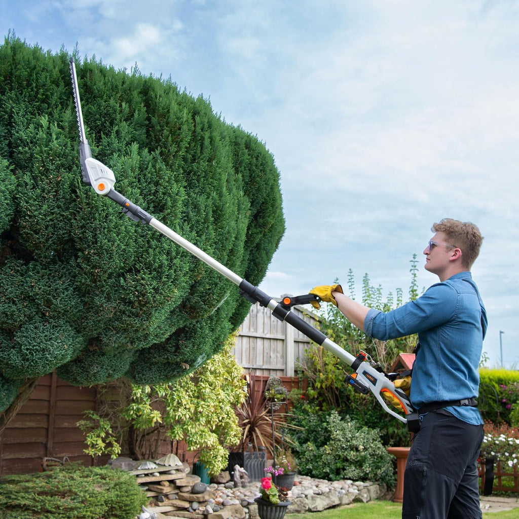 VonHaus Pole Hedge Trimmer Cordless 20V – x2 Batteries & Charger, G-Series