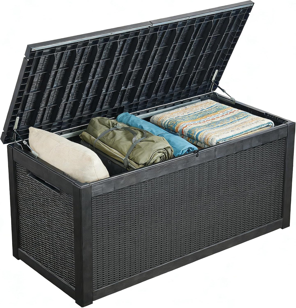 Aweather 980L Garden Furniture Storage Box, Large Capacity Patio Outdoor Container with Lockable Lid, Weather Resistant Shed for Tools, Cushions, Accessories