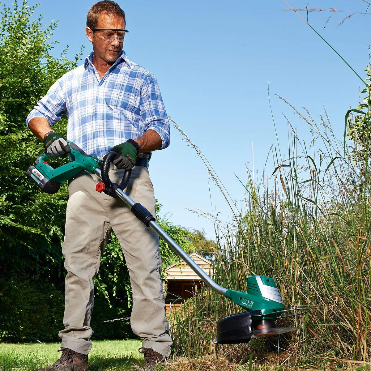 Bosch 0600878N71 AdvancedGrassCut 36 Cordless Grass Trimmer with 36 V Lithium-Ion Battery, Cutting Diameter 30 cm, Green