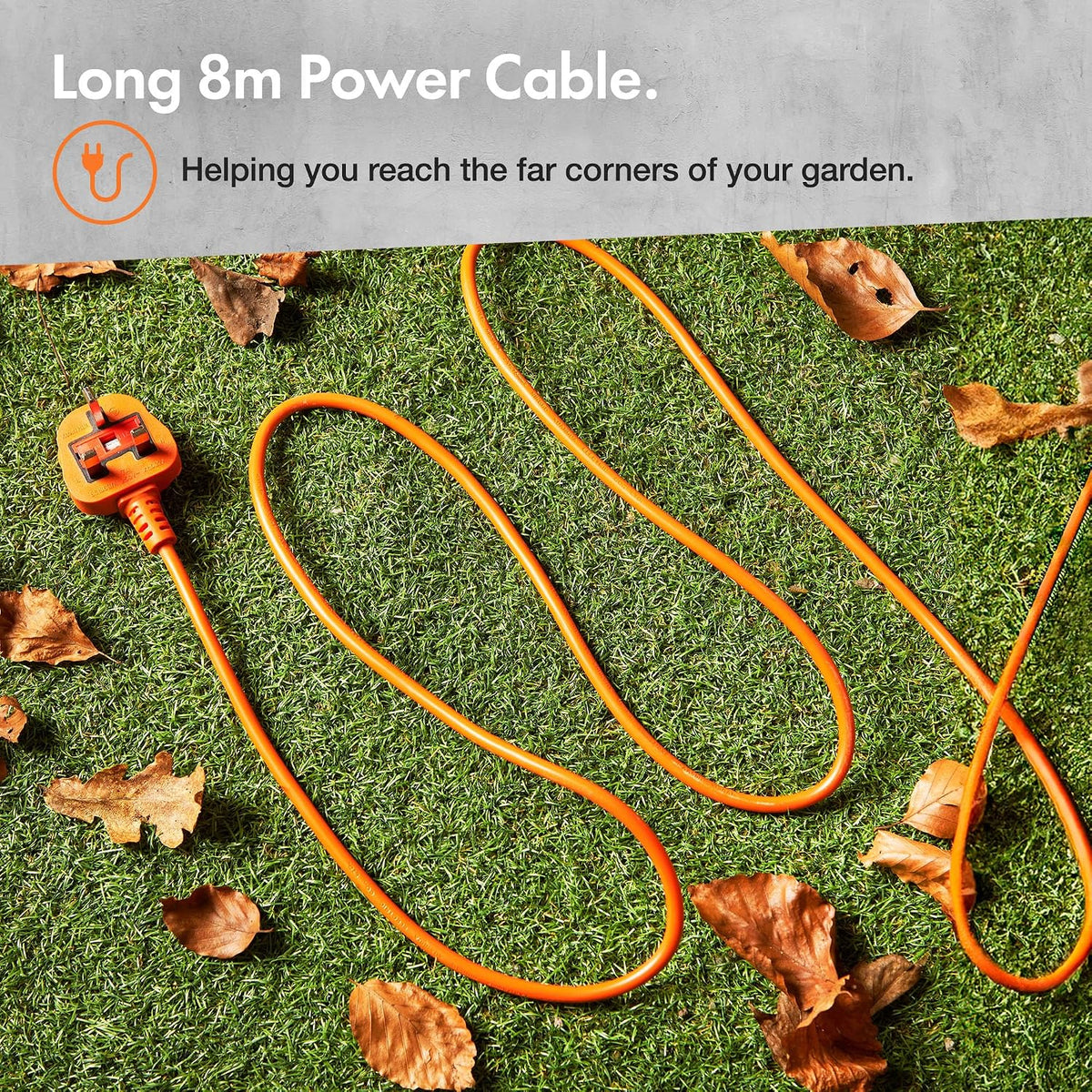 VonHaus Leaf Blower Corded 3000W – 8m Cable, Detachable Chute, 2 Speeds